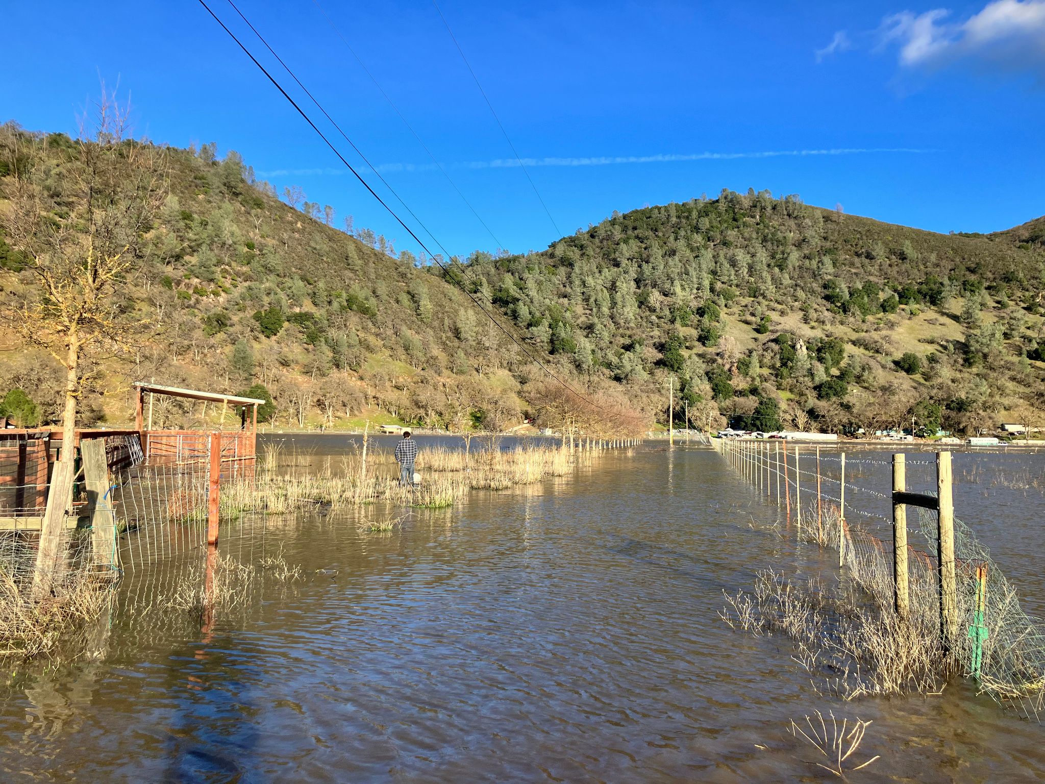 Access to power lines flooded  (February 2024)