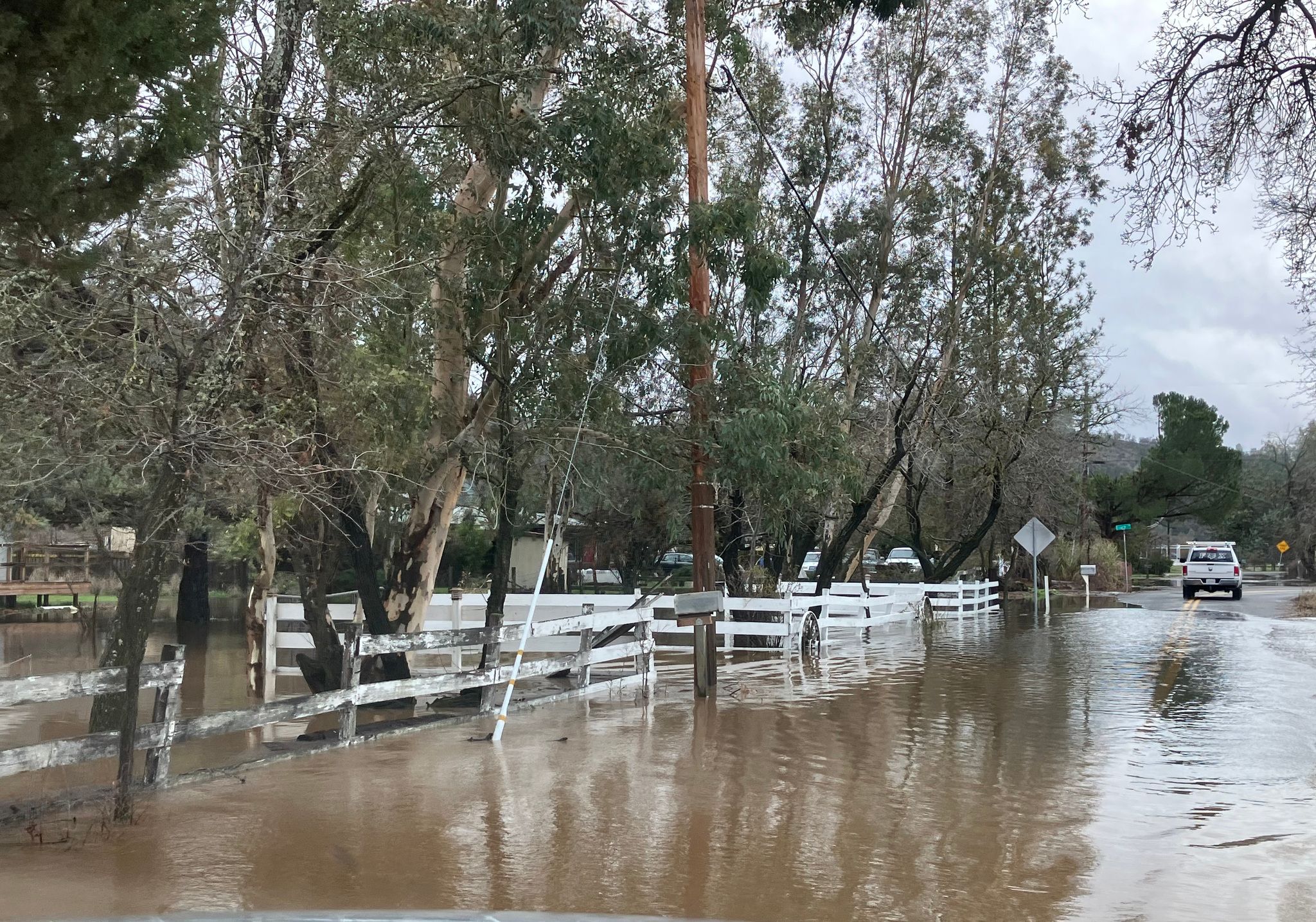 Flooding on Clark Drive, a public county road  (January 2023)