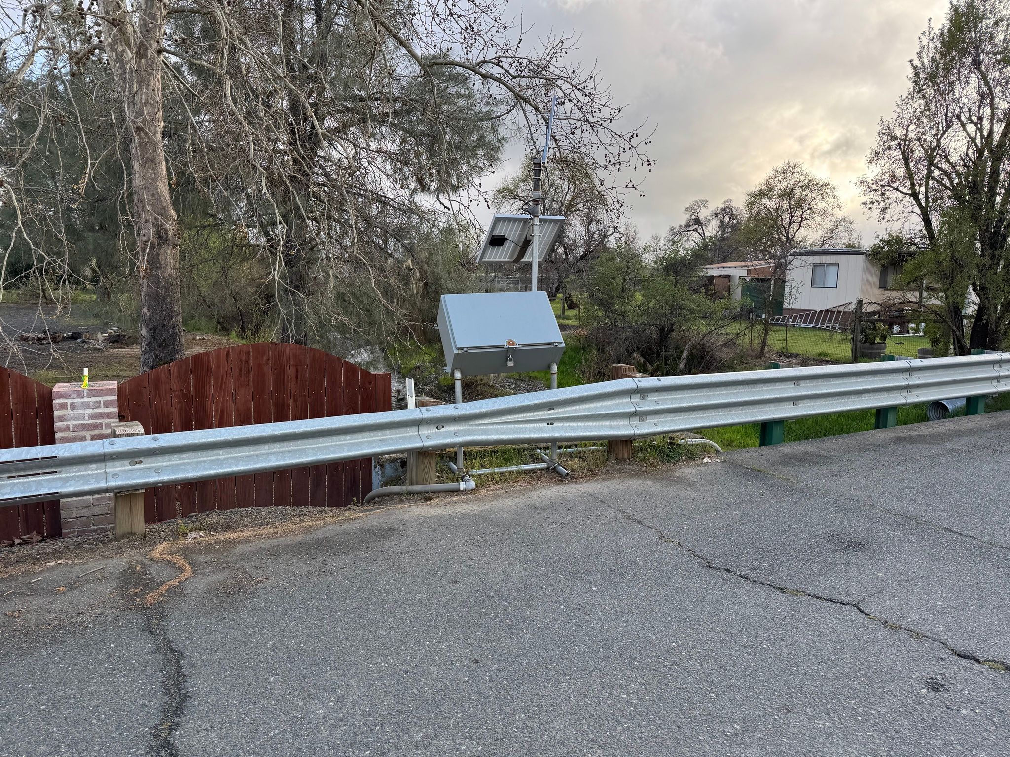 USGS gaging station on Cole Creek at the Sylar Lane bridge